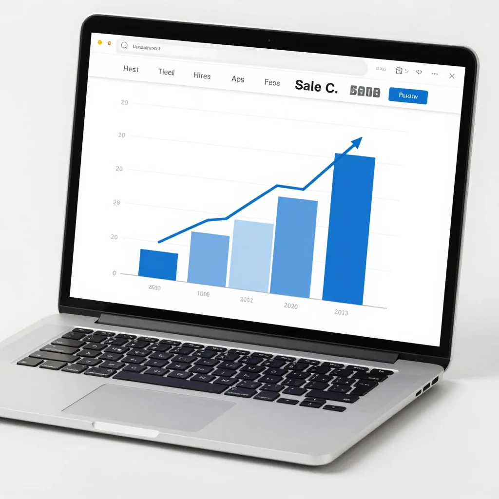 Graph showing growth of website sales and organic traffic after implementing SEO techniques